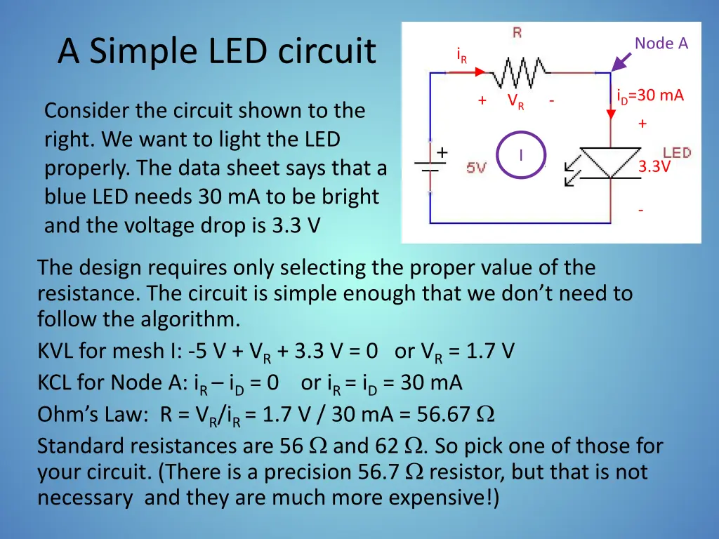a simple led circuit