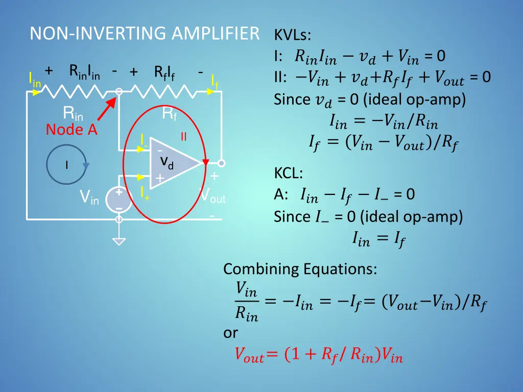 non inverting amplifier