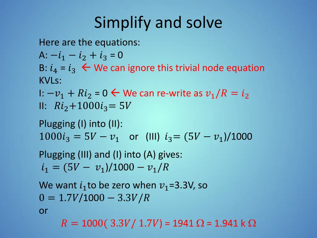 simplify and solve