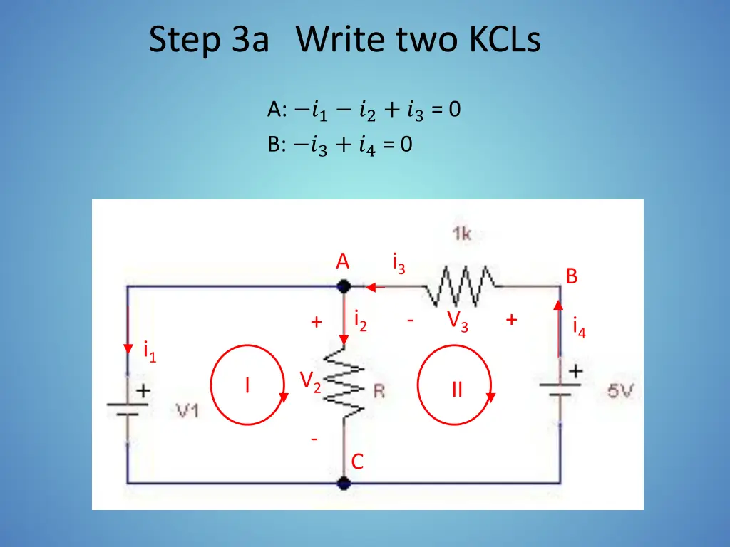 step 3a write two kcls