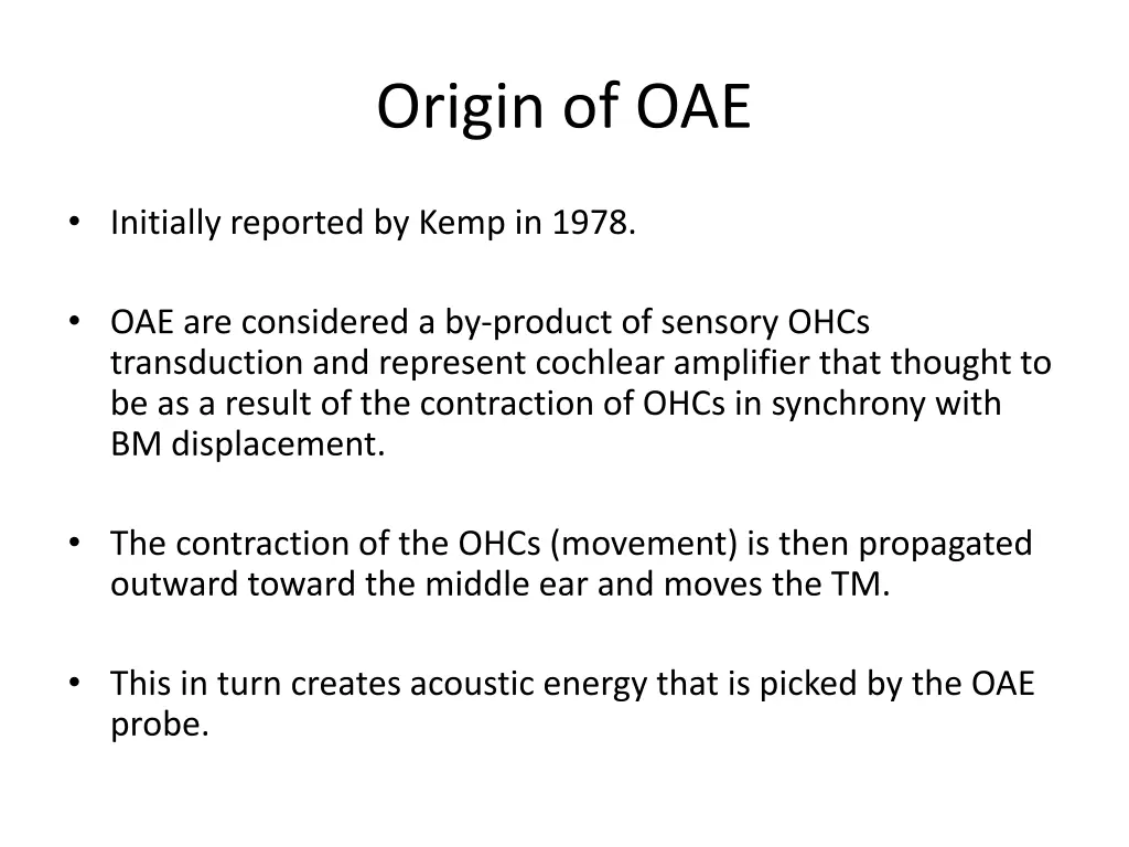 origin of oae 1