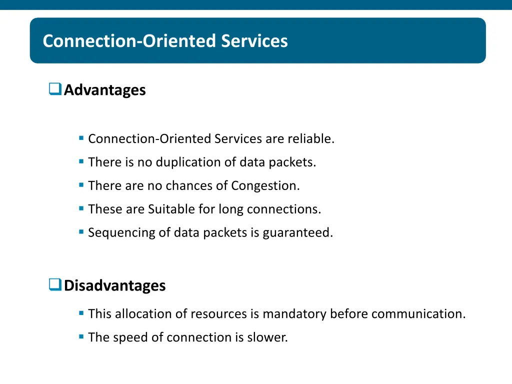 connection oriented services 1