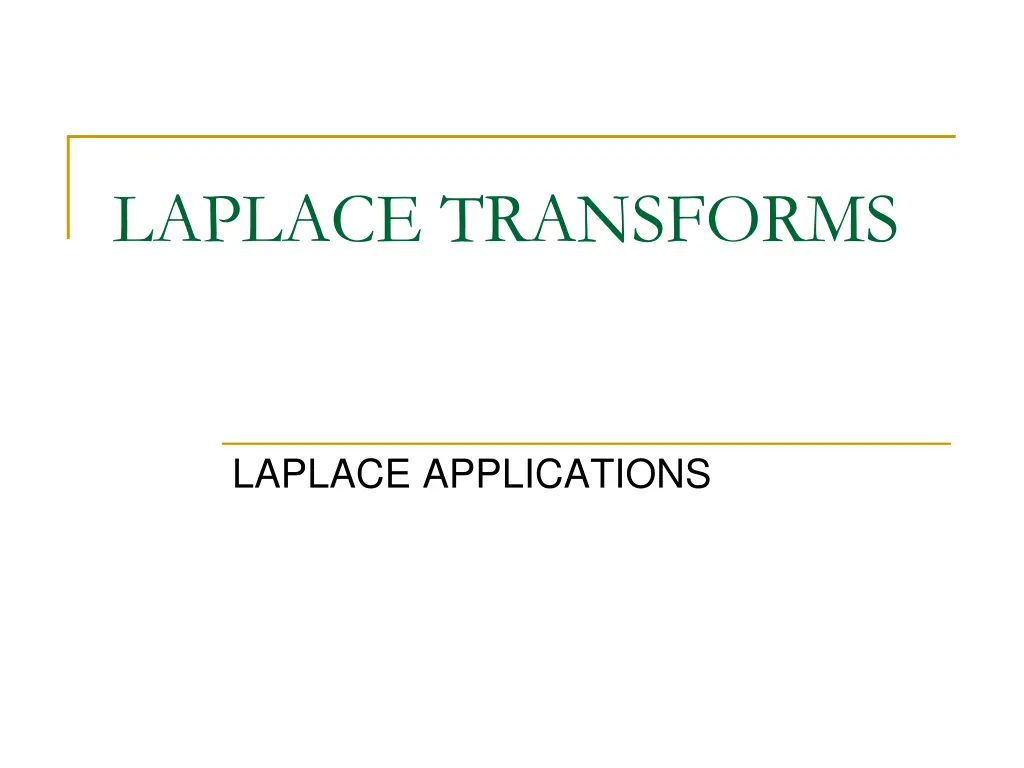 laplace transforms 3