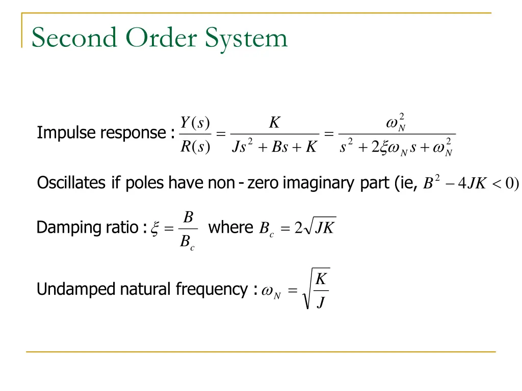 second order system