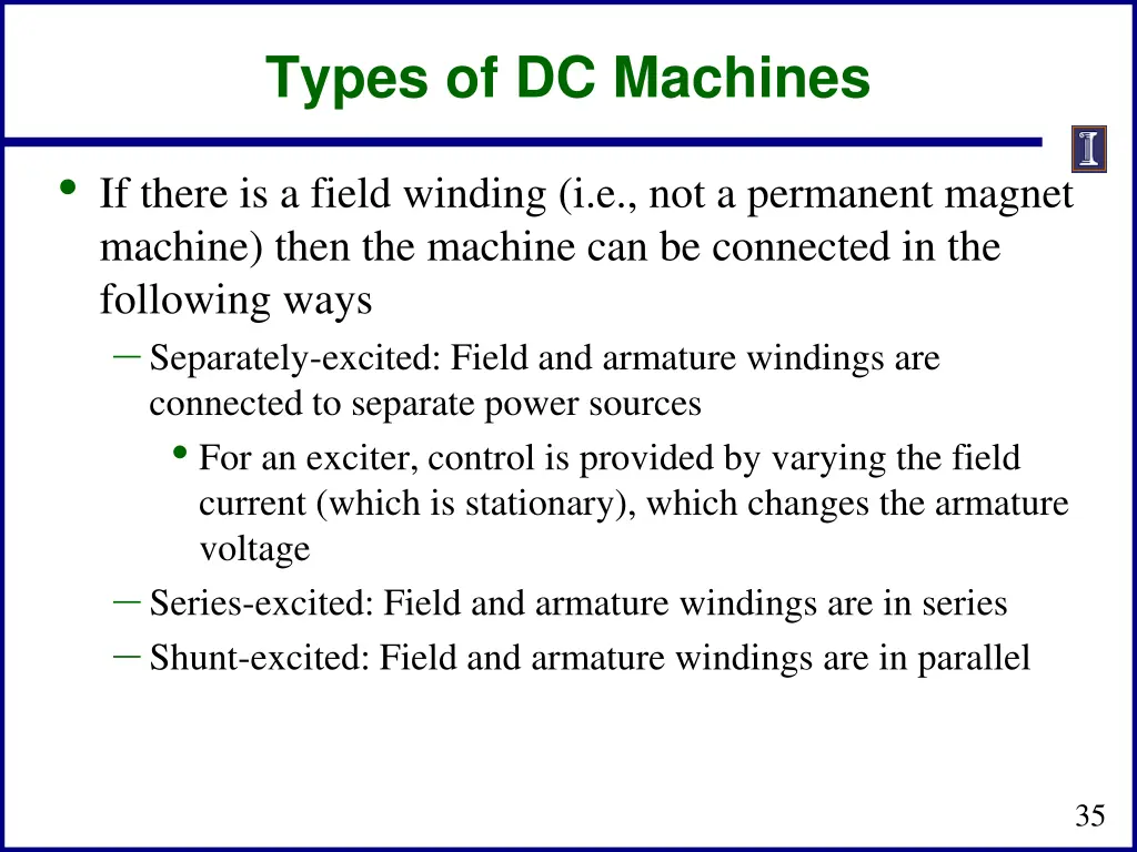 types of dc machines
