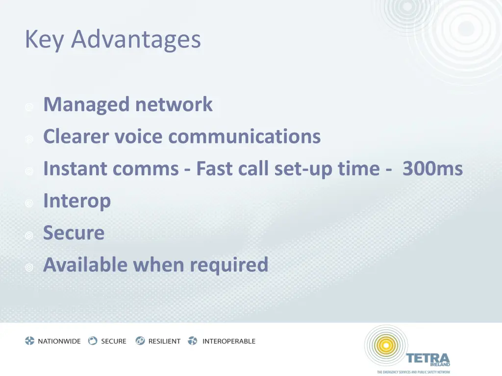 key advantages