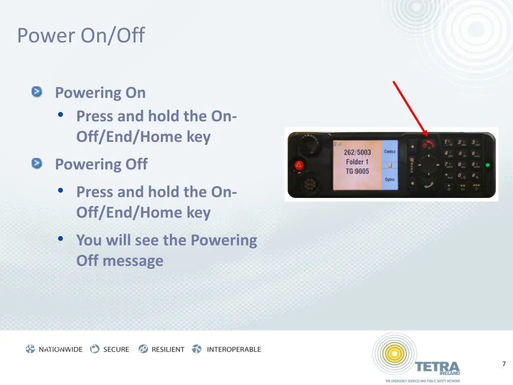 power on off
