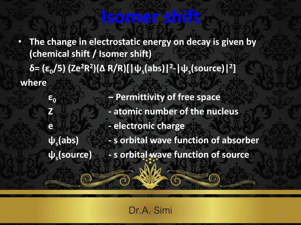 isomer shift