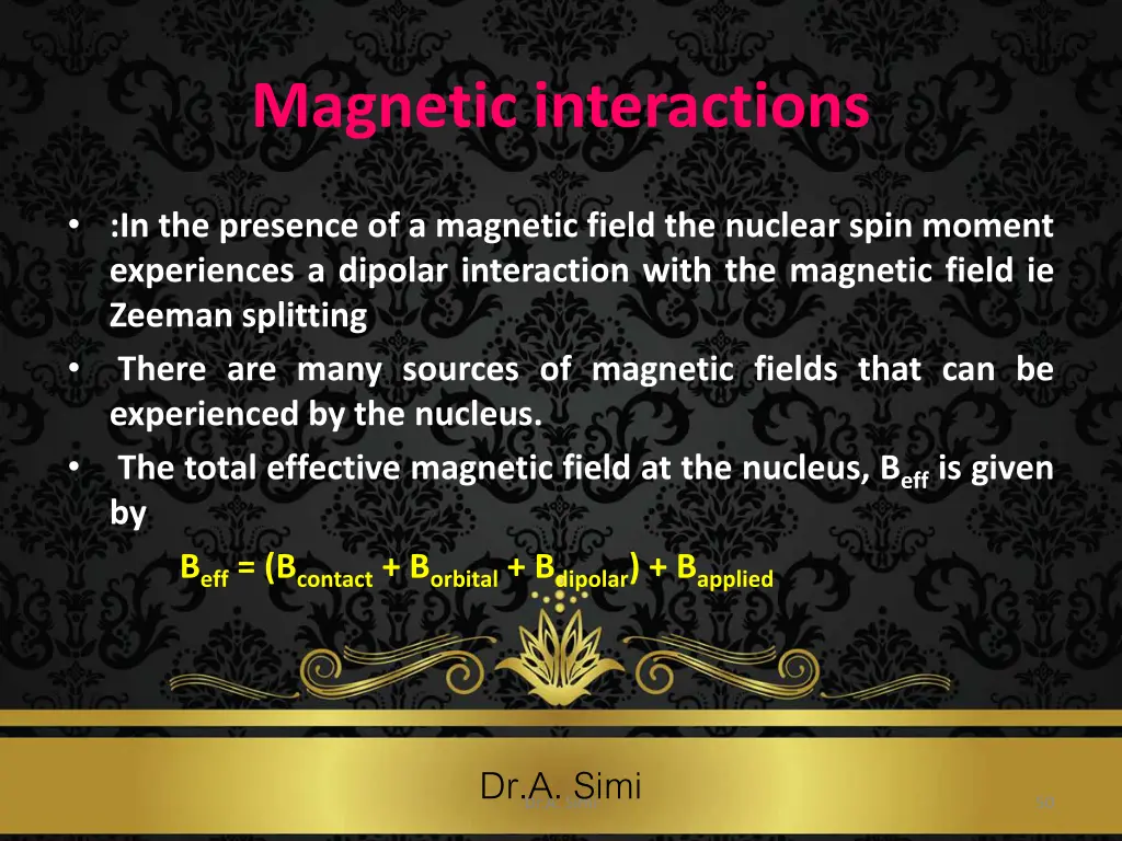 magnetic interactions