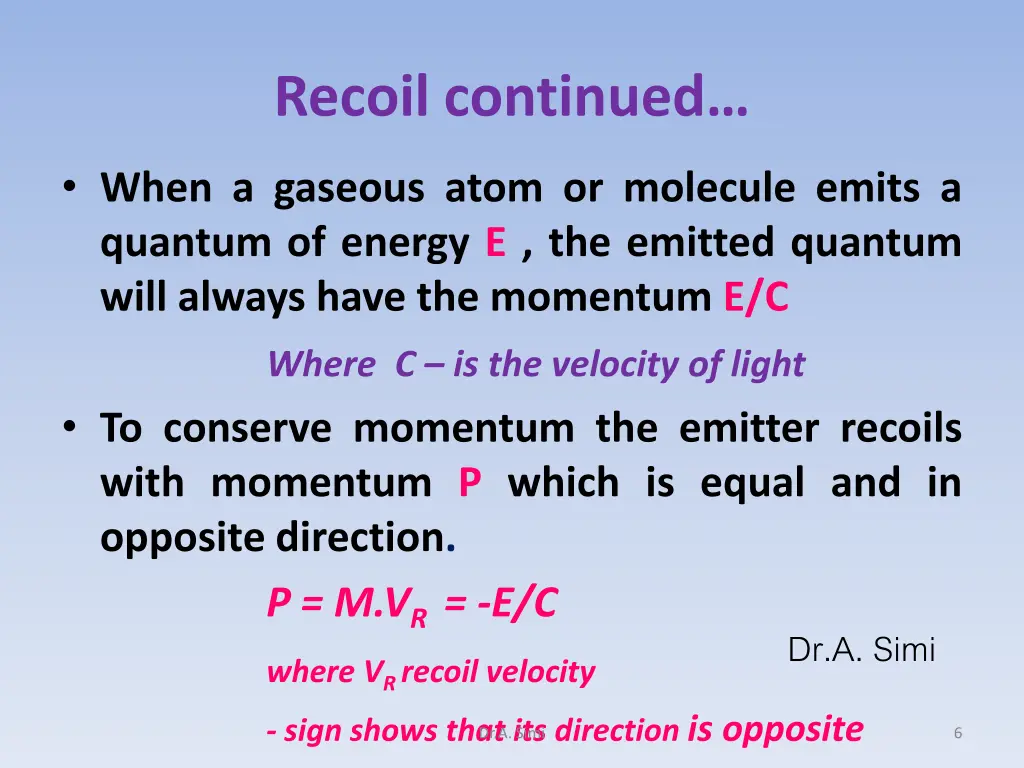 recoil continued