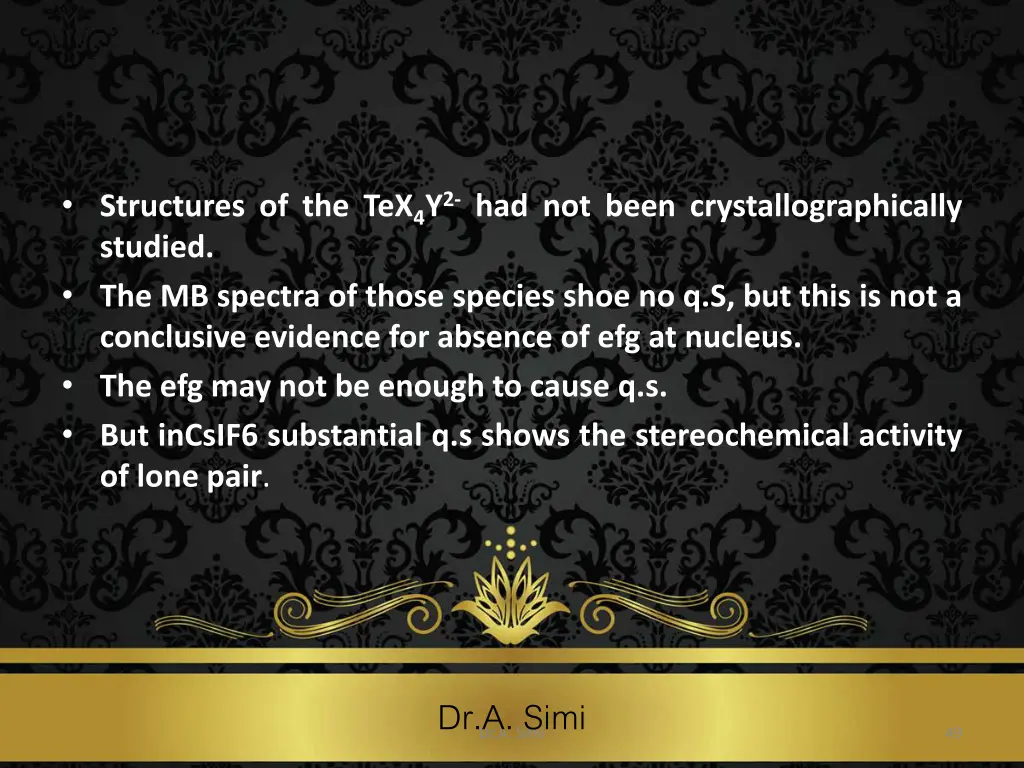 structures of the tex 4 y 2 had not been