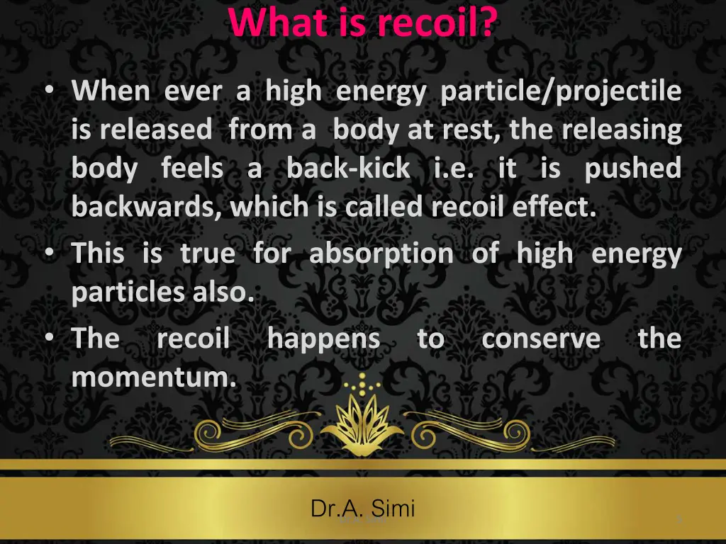what is recoil