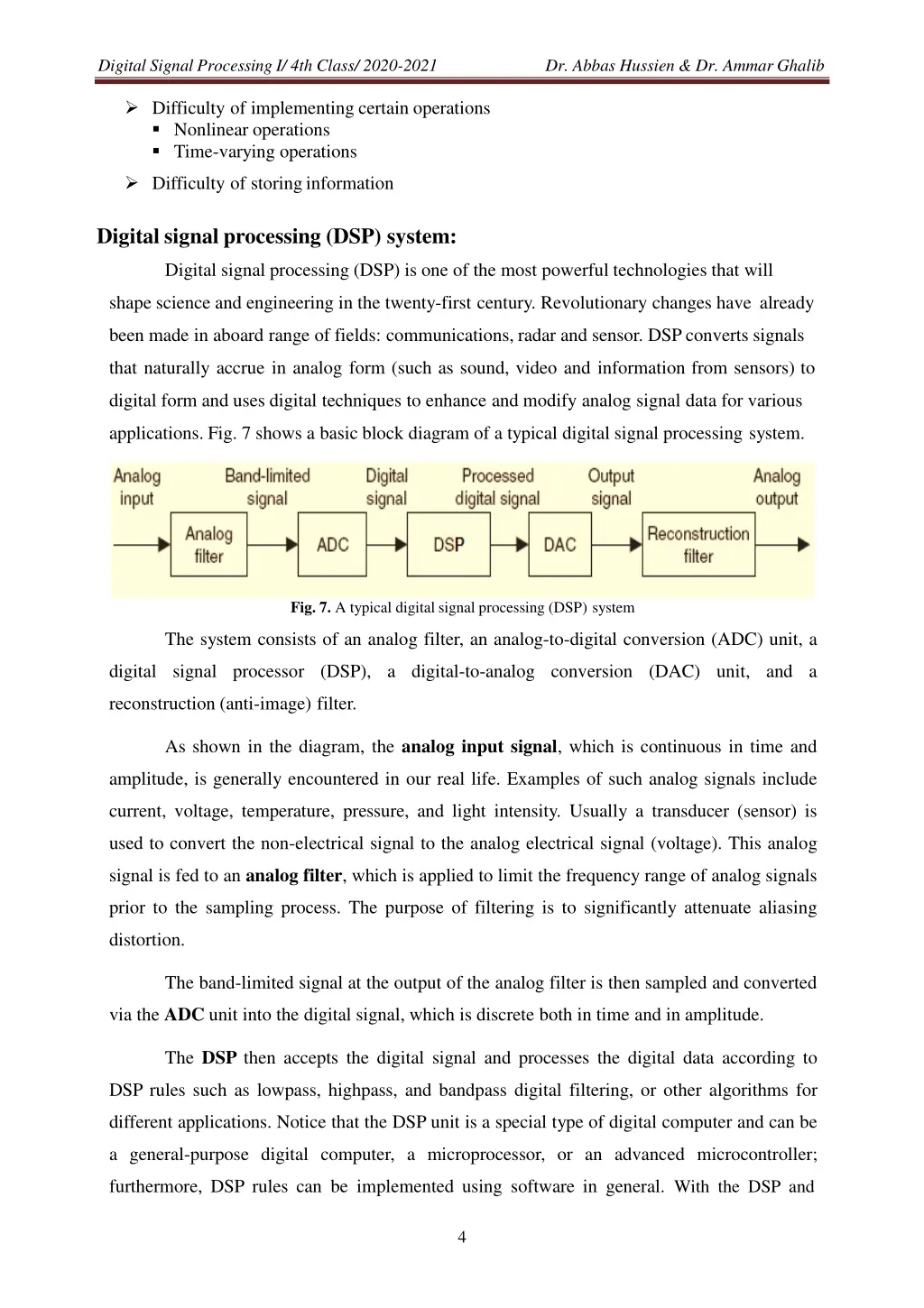 digital signal processing i 4th class 2020 2021 1