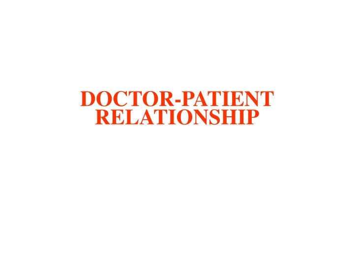 doctor patient relationship