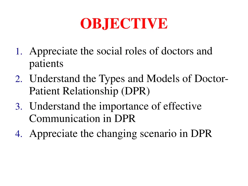 objective