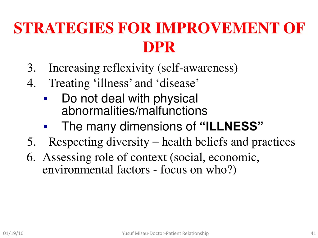 strategies for improvement of dpr 3 increasing