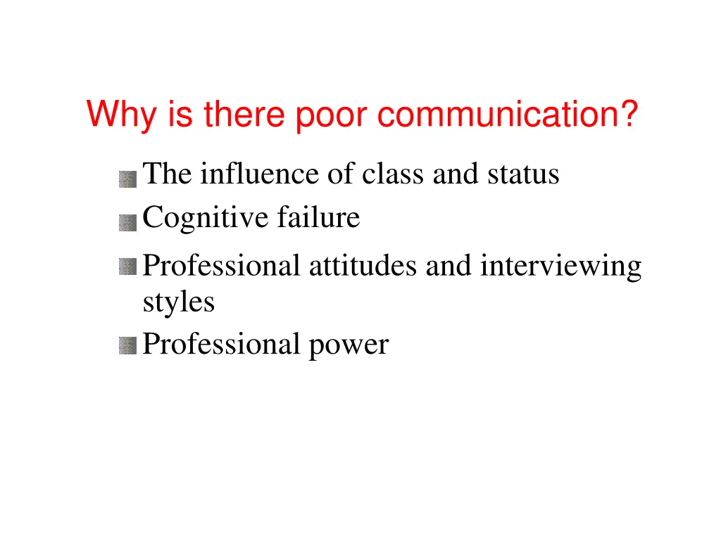 why is there poor communication