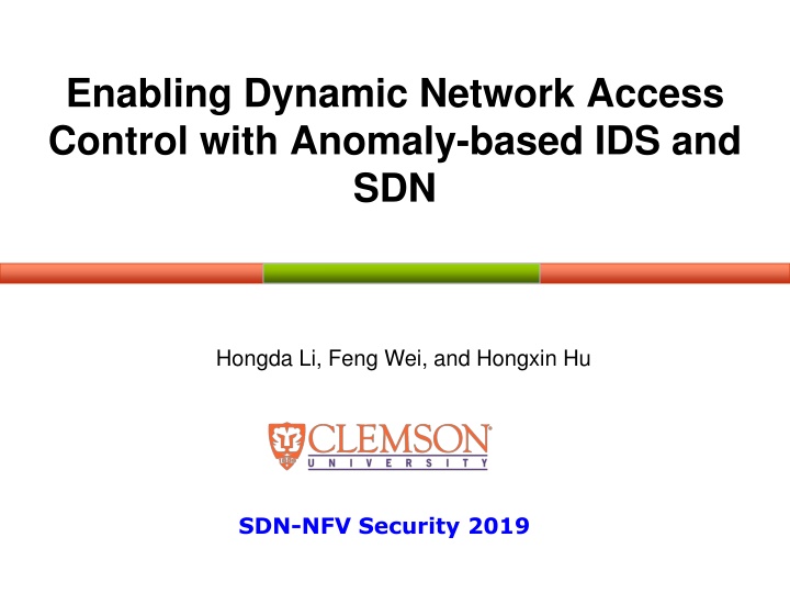 enabling dynamic network access control with