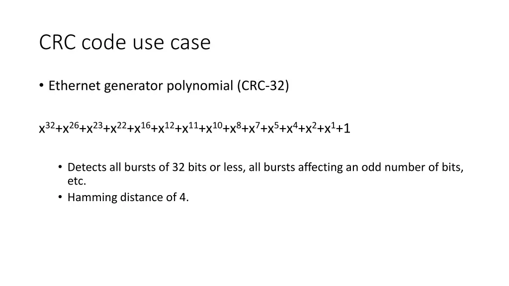 crc code use case
