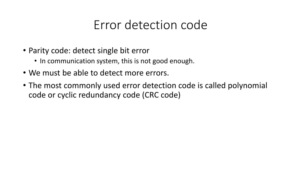 error detection code