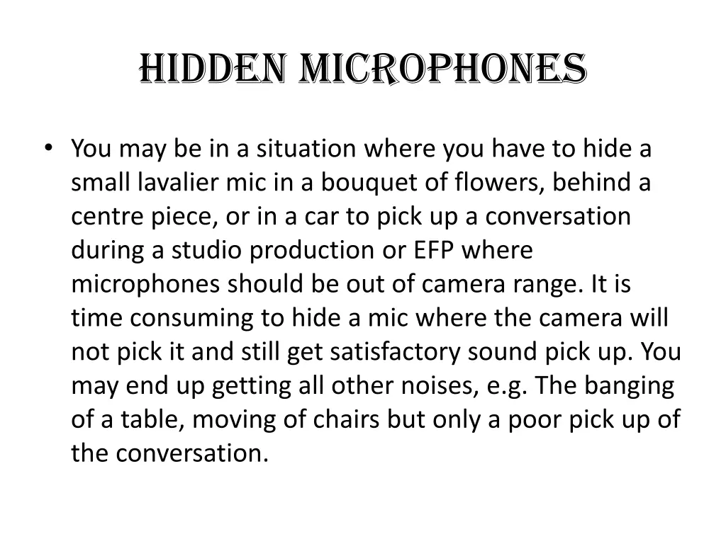 hidden microphones