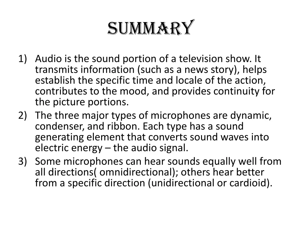 summary