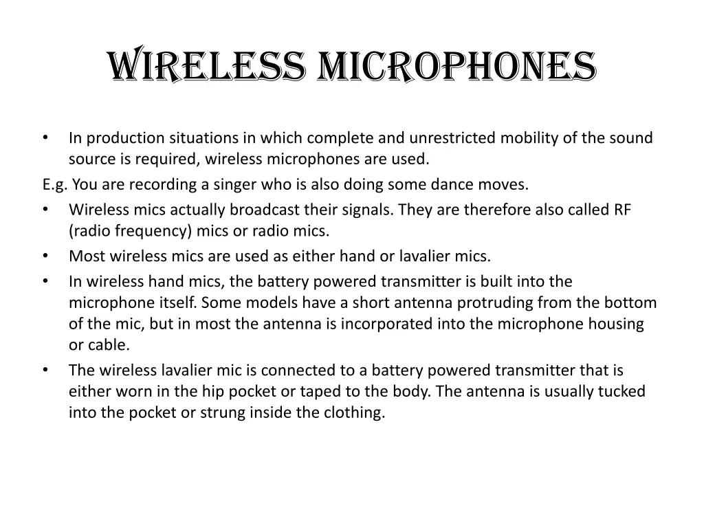 wireless microphones