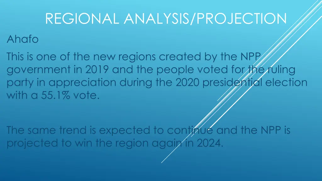 regional analysis projection