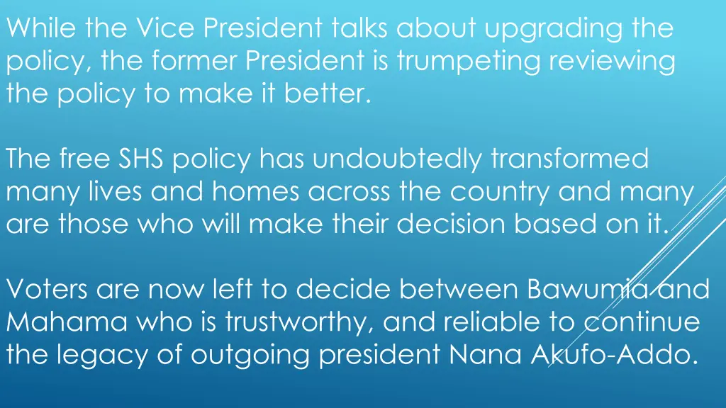 while the vice president talks about upgrading