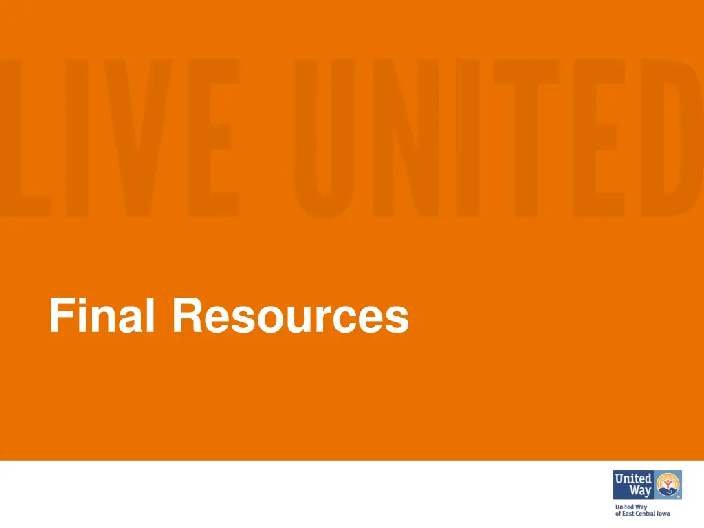 final resources