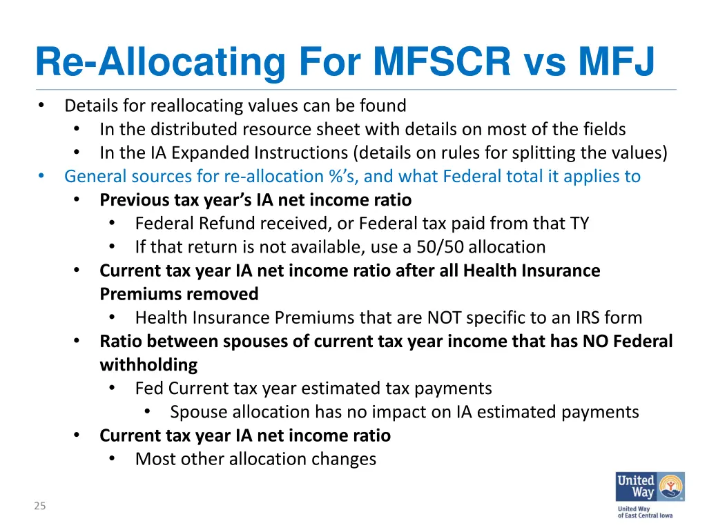 re allocating for mfscr vs mfj 1