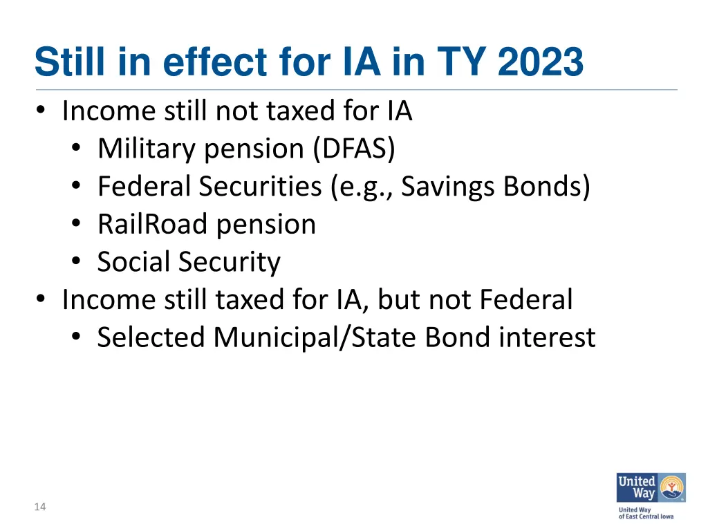 still in effect for ia in ty 2023 income still
