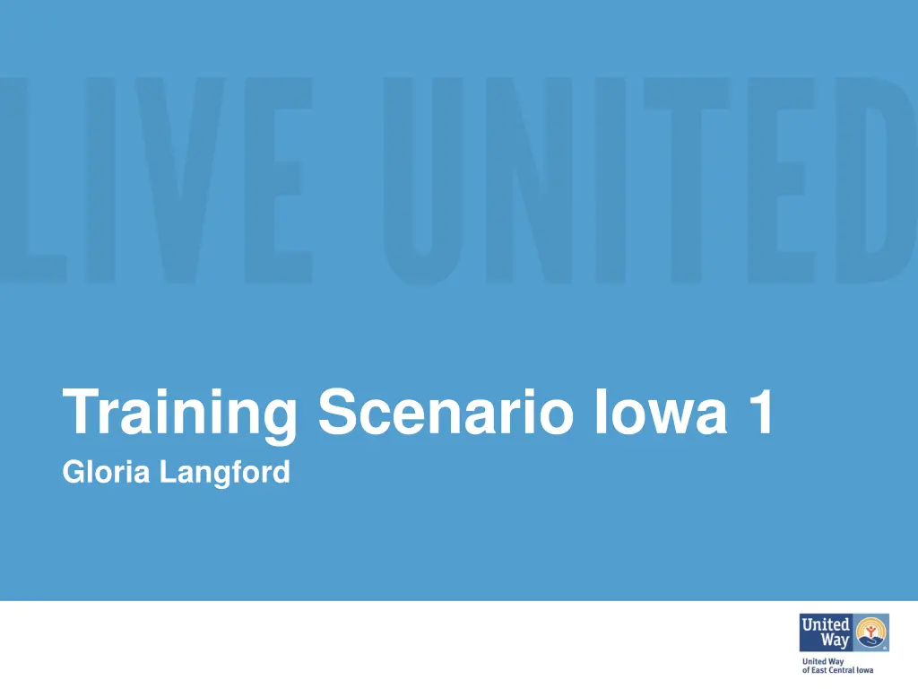 training scenario iowa 1 gloria langford