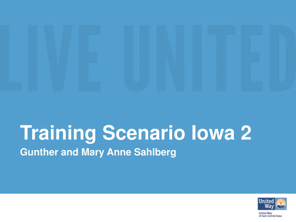 training scenario iowa 2 gunther and mary anne