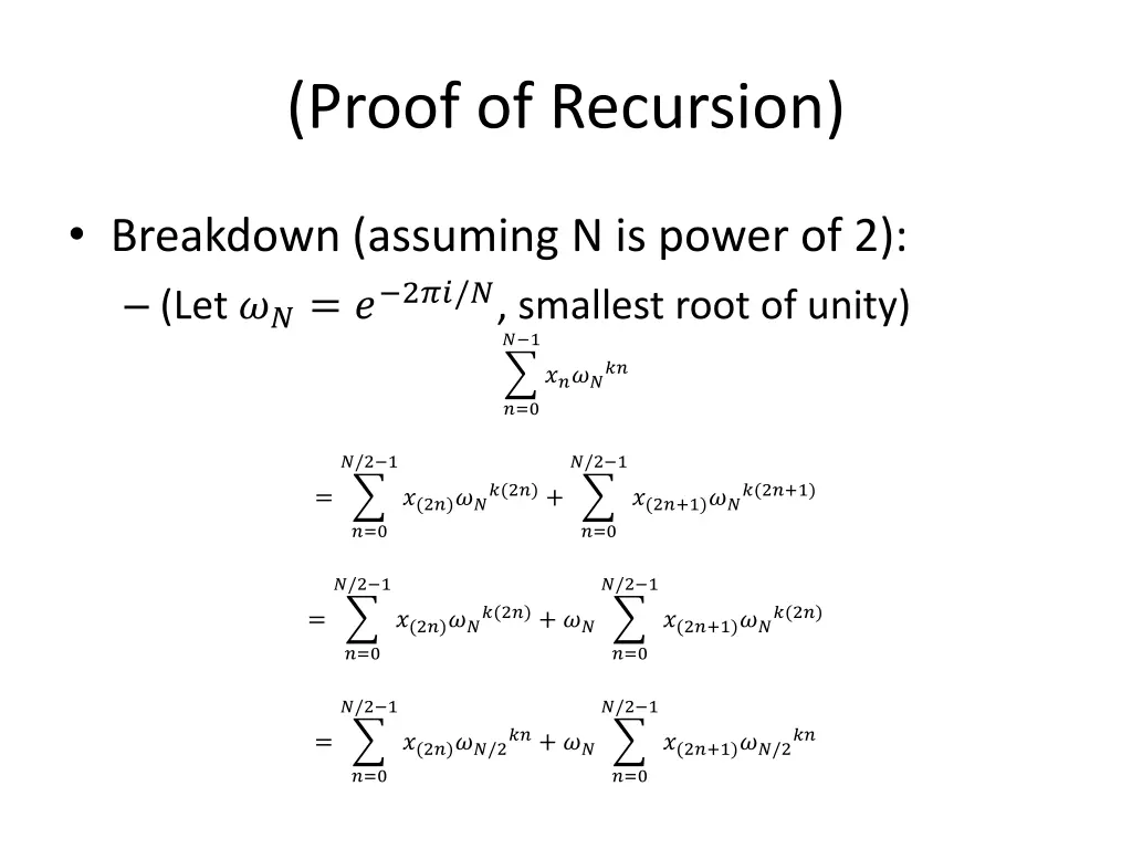 proof of recursion 2