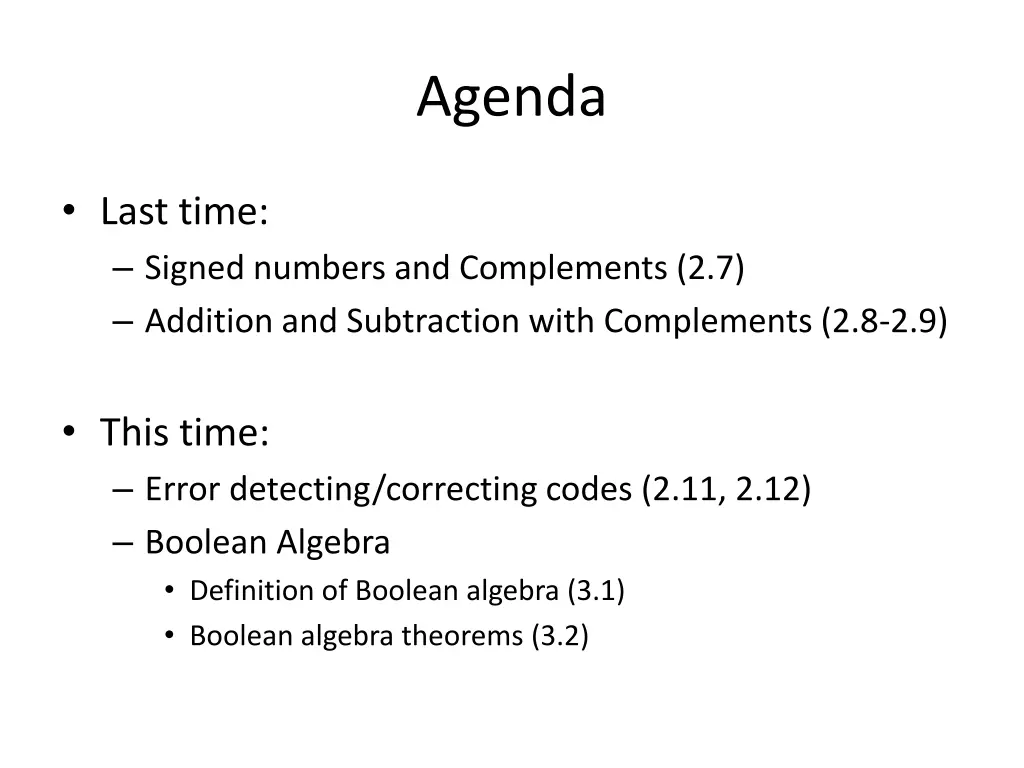 agenda