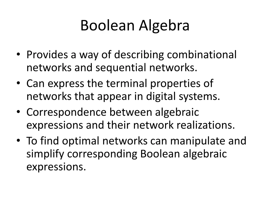 boolean algebra 1