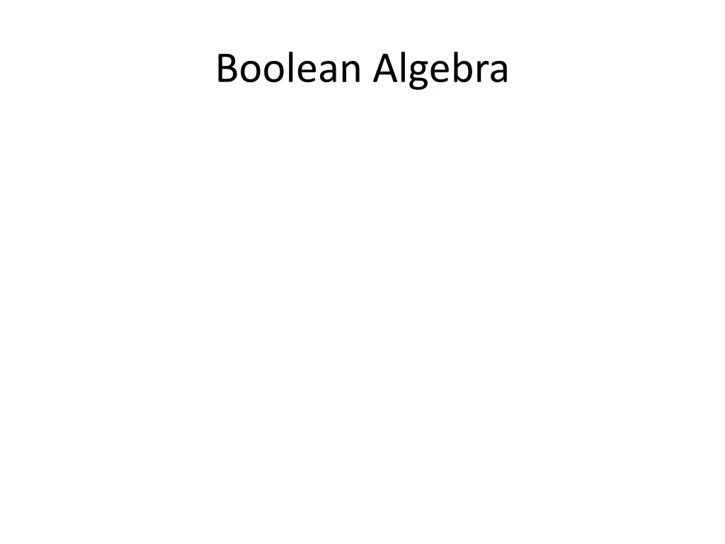 boolean algebra