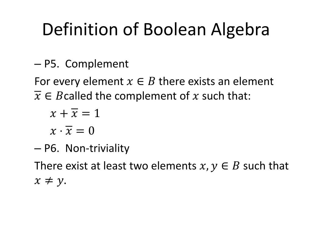 definition of boolean algebra 1