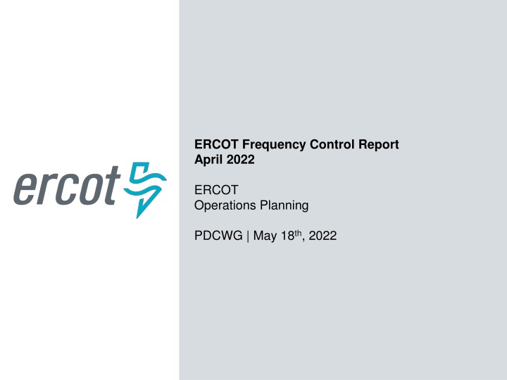 ercot frequency control report april 2022