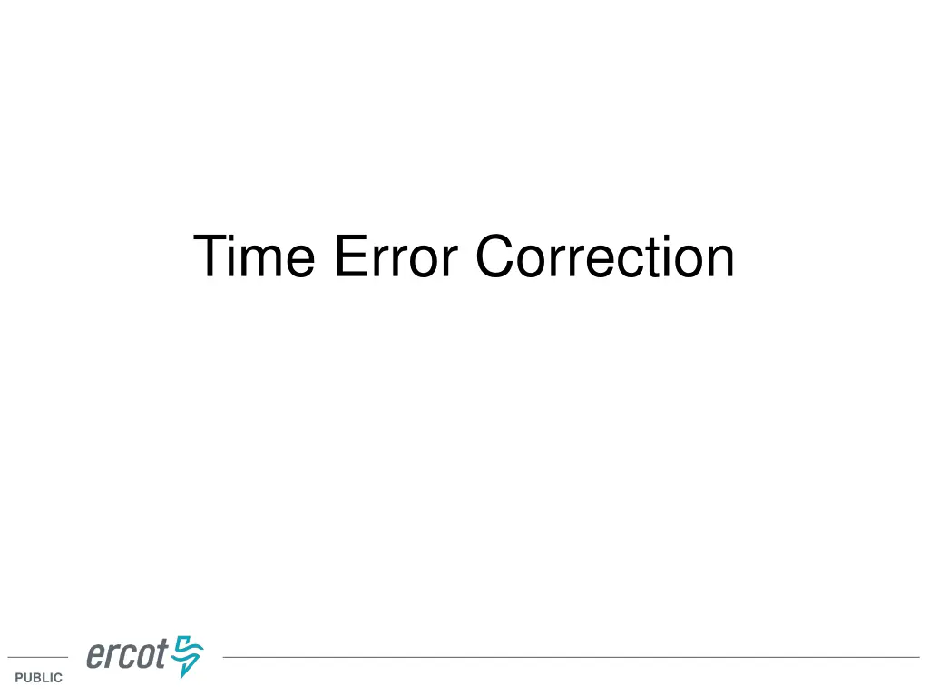 time error correction