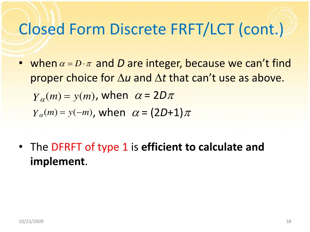 closed form discrete frft lct cont 1