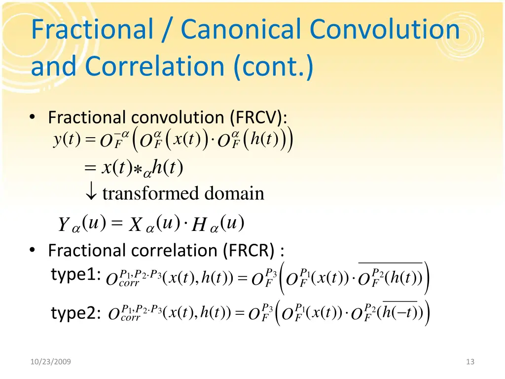 fractional canonical convolution and correlation 1