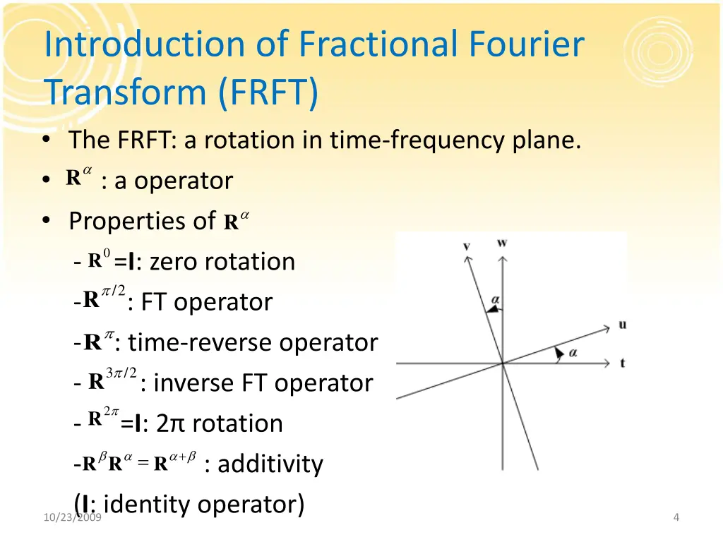introduction of fractional fourier transform frft