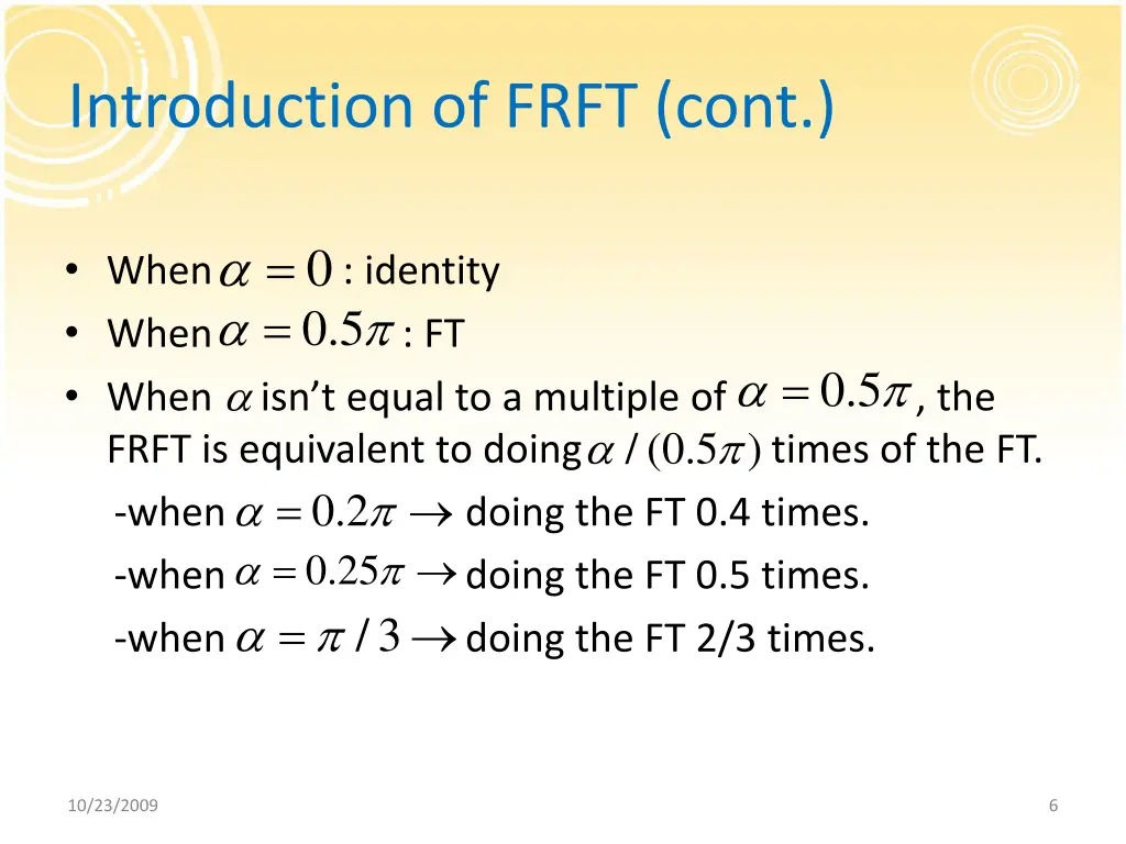 introduction of frft cont 1