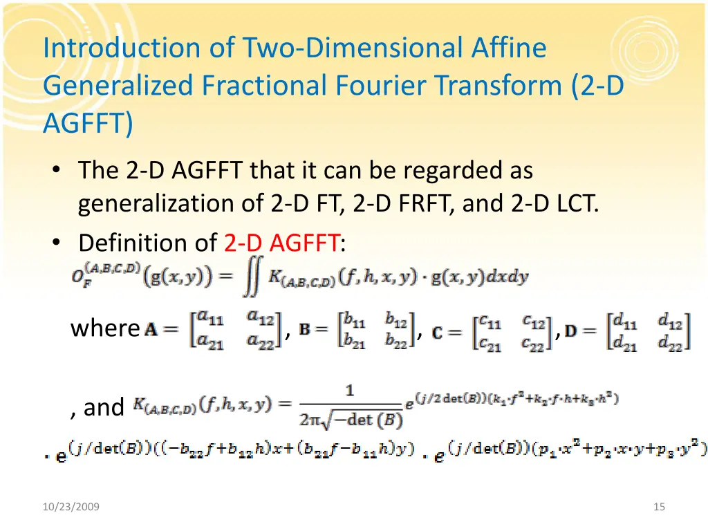 introduction of two dimensional affine
