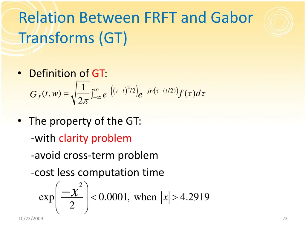 relation between frft and gabor transforms gt