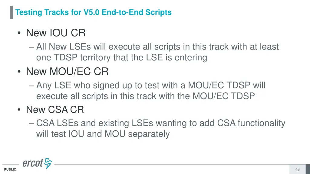 testing tracks for v5 0 end to end scripts 1