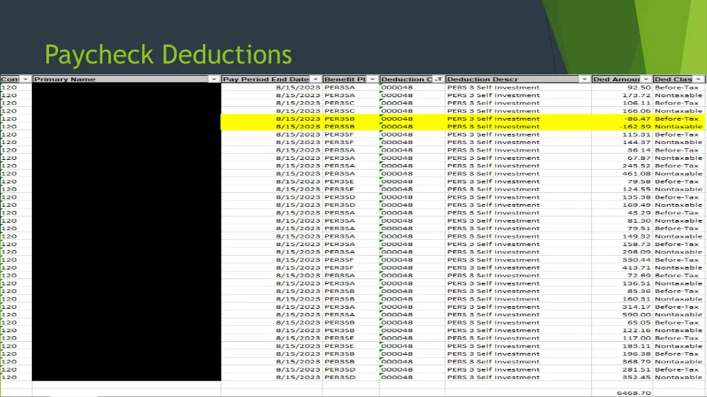 paycheck deductions