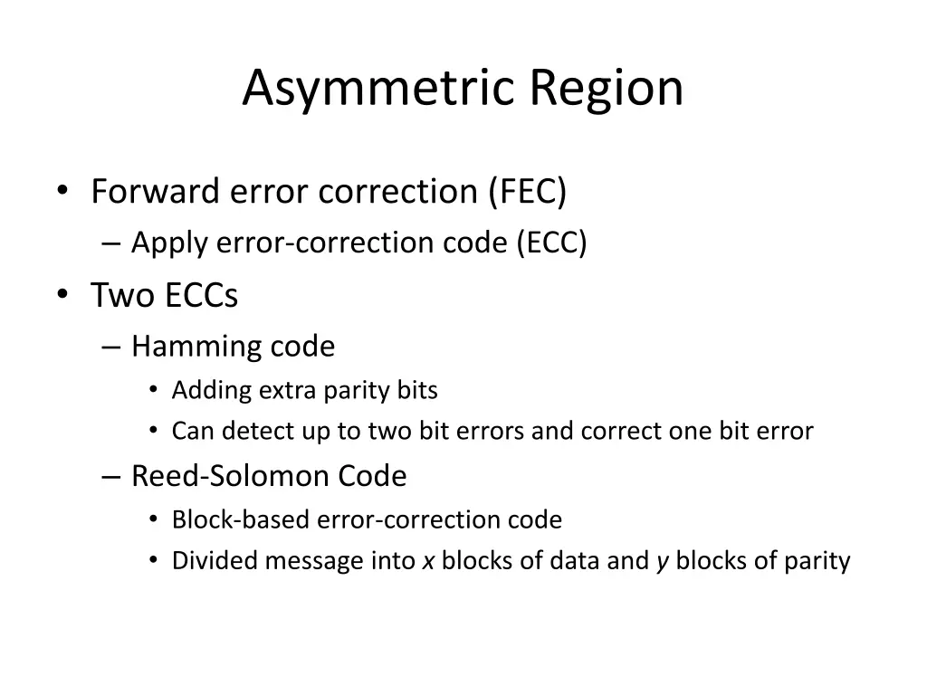asymmetric region 1